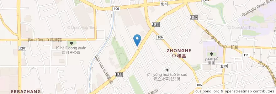 Mapa de ubicacion de 海宴日式和風涮涮屋 en 台湾, 新北市, 中和区.