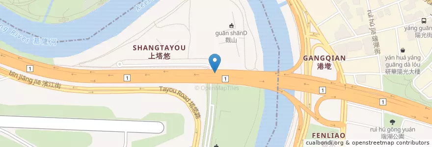 Mapa de ubicacion de 觀山自行車出租站 en 台湾, 新北市, 台北市, 松山区, 内湖区.