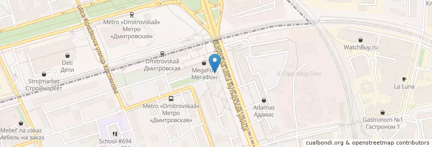 Mapa de ubicacion de Альфа-Банк en Россия, Центральный Федеральный Округ, Москва, Северный Административный Округ, Савёловский Район.