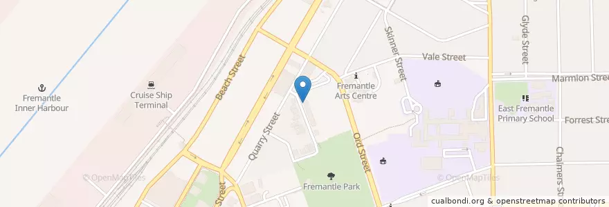 Mapa de ubicacion de Leisure Cafe en Australia, Western Australia, City Of Fremantle.