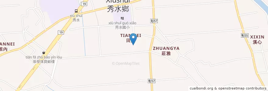 Mapa de ubicacion de 秀水鄉 en Тайвань, Тайвань, Чжанхуа, 秀水鄉.