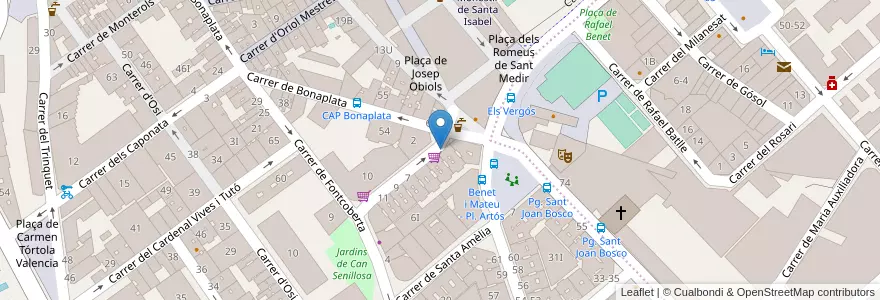 Mapa de ubicacion de 333 - Passatge de Senillosa 3 en إسبانيا, كتالونيا, برشلونة, بارسلونس, Barcelona.