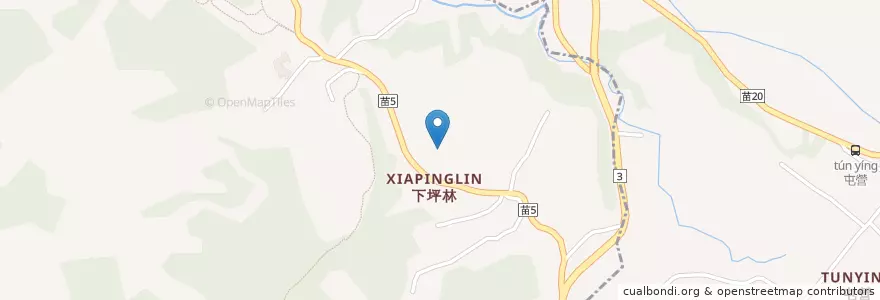 Mapa de ubicacion de 三灣鄉 en Taiwan, 臺灣省, 苗栗縣, 南庄鄉.