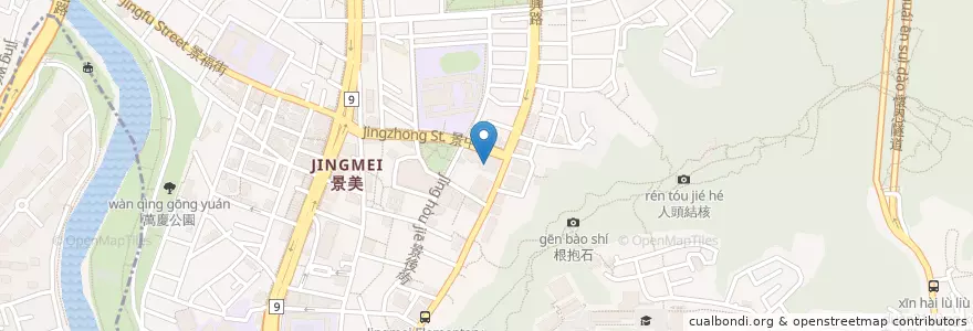 Mapa de ubicacion de 丹提咖啡 en Tayvan, 新北市, Taipei, 文山區.