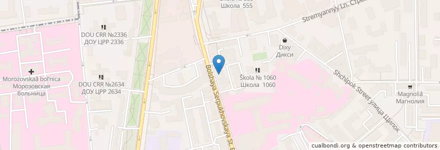 Mapa de ubicacion de Лепёшка en Rusia, Центральный Федеральный Округ, Москва, Центральный Административный Округ, Район Замоскворечье.