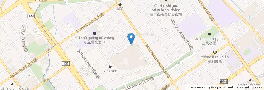 Mapa de ubicacion de 立體停車場出口 en Тайвань, Тайвань, Синьчжу, 東區.