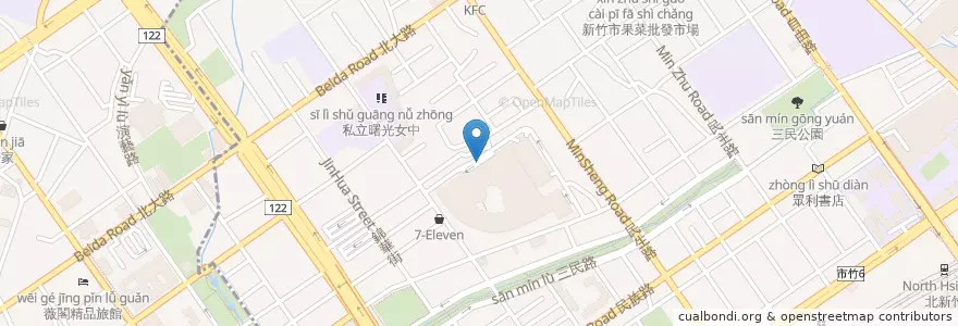 Mapa de ubicacion de 地下停車場出口 en Tayvan, 臺灣省, Hsinchu, 東區.
