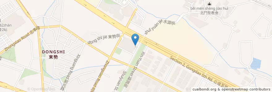 Mapa de ubicacion de 愛買立體停車場入口 en 台湾, 台湾省, 新竹市, 東区.