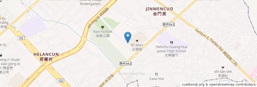 Mapa de ubicacion de 大潤發地下室停車場出口 en Tayvan, 臺灣省, Hsinchu, 北區.