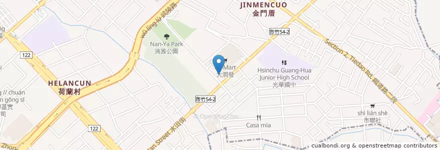 Mapa de ubicacion de 大潤發地下室停車場入口 en Taiwan, 臺灣省, Hsinchu, 北區.