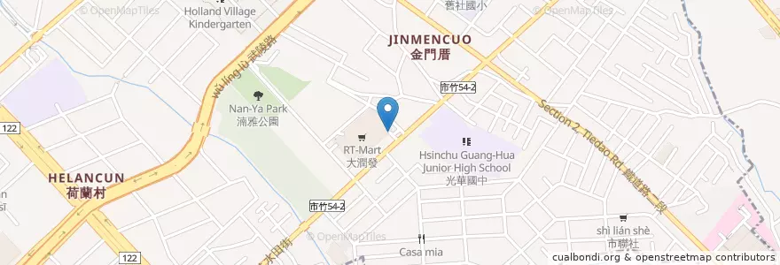 Mapa de ubicacion de 大潤發頂樓停車場出口 en Taiwan, Taiwan, Hsinchu, 北區.