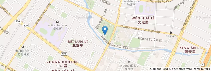 Mapa de ubicacion de 機車停車場出入口 en Taiwán, Provincia De Taiwán, Condado De Hsinchu, 竹北市.
