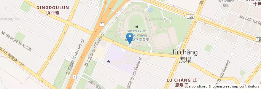 Mapa de ubicacion de 汽車停車場出入口 en Taiwan, 臺灣省, 新竹縣, 竹北市.