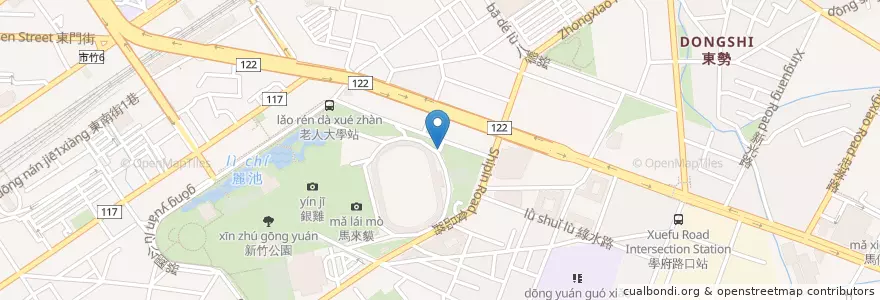 Mapa de ubicacion de 汽車停車場出口 en 臺灣, 臺灣省, 新竹市, 東區.