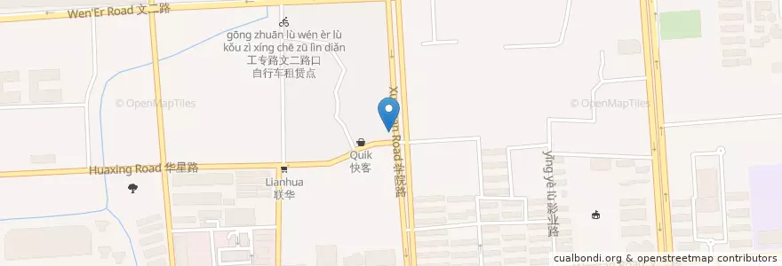 Mapa de ubicacion de 中国农业银行 en Китай, Чжэцзян, Ханчжоу, 西湖区.