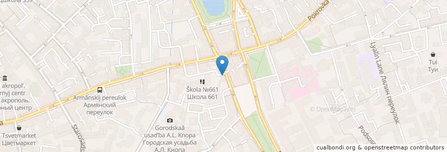 Mapa de ubicacion de Зинзивер en Russia, Distretto Federale Centrale, Москва, Центральный Административный Округ, Басманный Район.