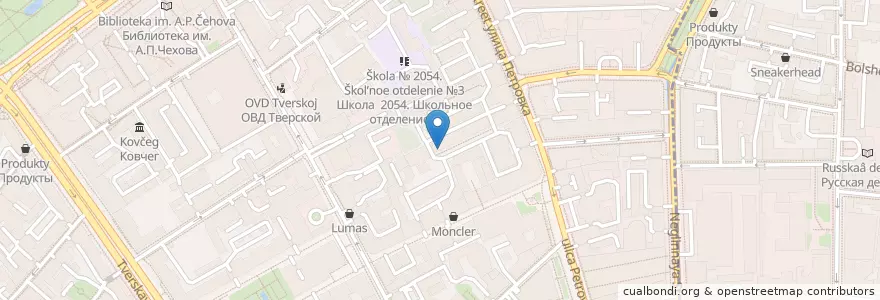 Mapa de ubicacion de Марокко en ロシア, 中央連邦管区, モスクワ, Центральный Административный Округ, Тверской Район.