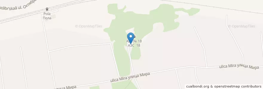 Mapa de ubicacion de АЗС № 18 en Russie, District Fédéral Du Nord-Ouest, Oblast De Novgorod, Парфинский Район, Полавское Сельское Поселение.
