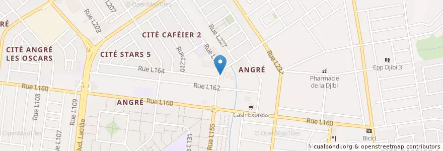 Mapa de ubicacion de Chez Ama Kriankou en Costa Do Marfim, Abidjan, Cocody.