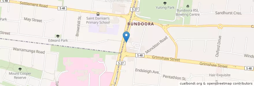 Mapa de ubicacion de Nat's place en Australie, Victoria, City Of Banyule.
