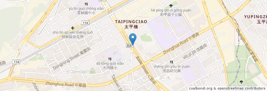 Mapa de ubicacion de 彭厝鮮肉包 en 臺灣, 新北市, 樹林區.