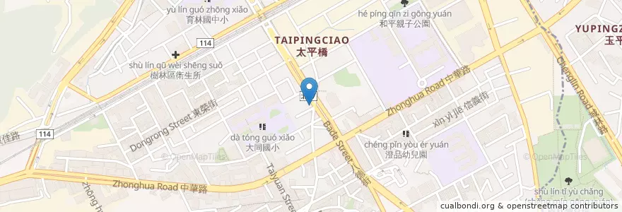 Mapa de ubicacion de 大伯母豆漿店 en تایوان, 新北市, 樹林區.