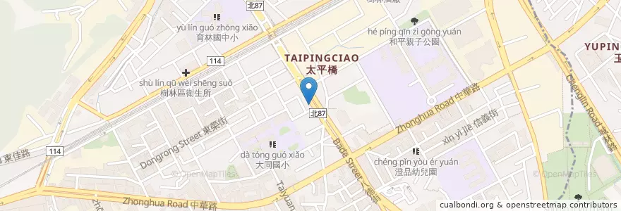 Mapa de ubicacion de 品味專業北平烤鴨 en Taiwan, 新北市, 樹林區.