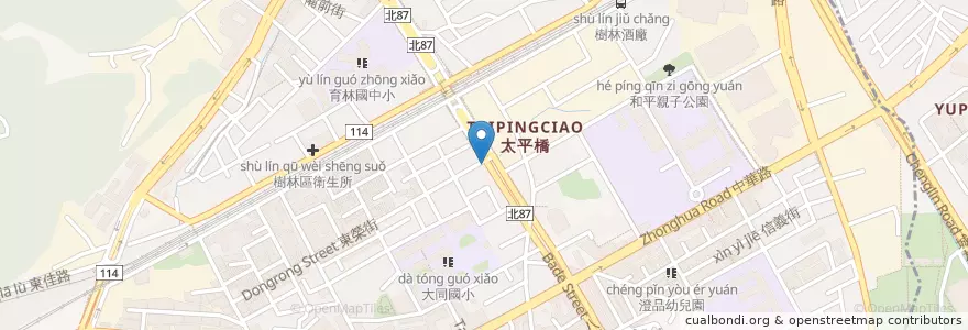 Mapa de ubicacion de 如意亭美食館 en 臺灣, 新北市, 樹林區.