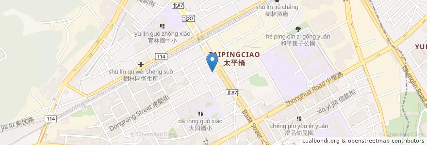 Mapa de ubicacion de 洗車美容 en Тайвань, Новый Тайбэй, 樹林區.