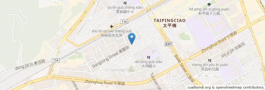 Mapa de ubicacion de 快炒小吃部 en تايوان, تايبيه الجديدة, 樹林區.