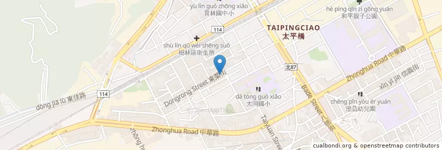 Mapa de ubicacion de 將軍複合式早餐店 en Taiwan, Neu-Taipeh, Shulin.