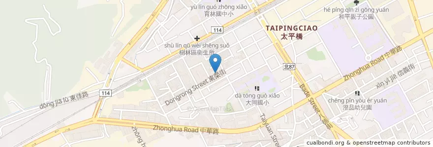 Mapa de ubicacion de 投幣插卡公共電話 en 台湾, 新北市, 樹林区.