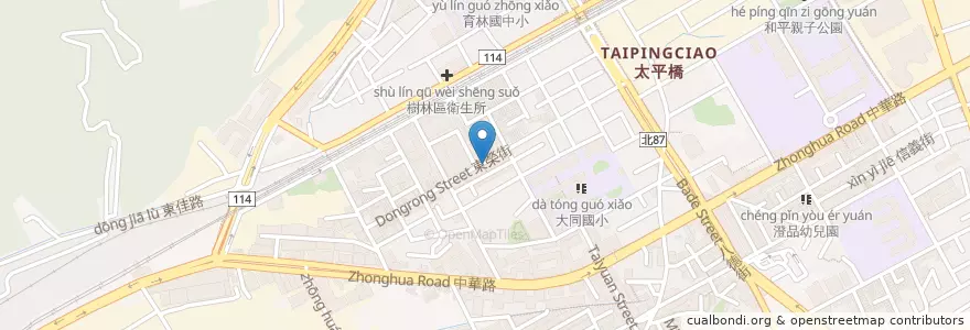 Mapa de ubicacion de 雞肉飯 en 타이완, 신베이 시, 수린 구.