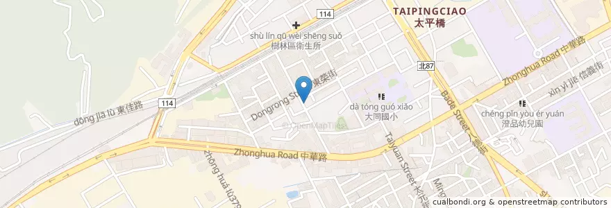 Mapa de ubicacion de 私房の語哈拉吧 en Taiwan, New Taipei, Shulin District.