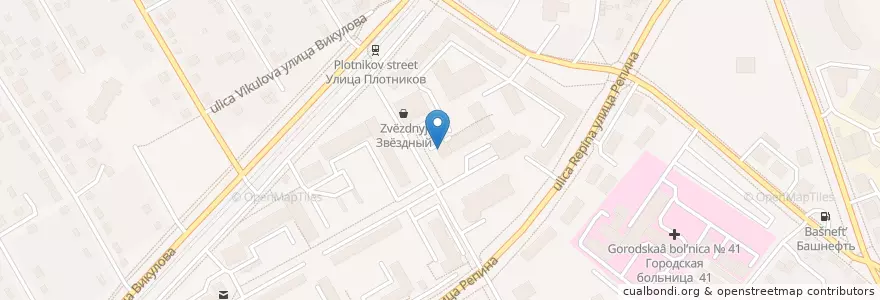 Mapa de ubicacion de Маленький вундеркинд en Russie, District Fédéral De L'Oural, Oblast De Sverdlovsk, Городской Округ Екатеринбург.