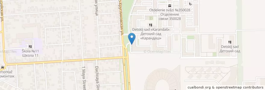 Mapa de ubicacion de Мелисса en Rússia, Distrito Federal Do Sul, Krai De Krasnodar, Городской Округ Краснодар.