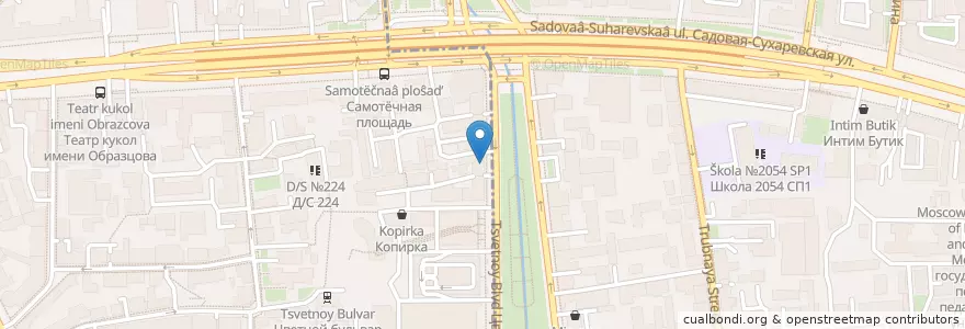 Mapa de ubicacion de Krispy Kreme en Rússia, Distrito Federal Central, Москва, Центральный Административный Округ, Мещанский Район.