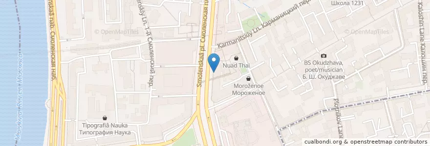 Mapa de ubicacion de Prime en Rússia, Distrito Federal Central, Москва, Центральный Административный Округ, Район Арбат.