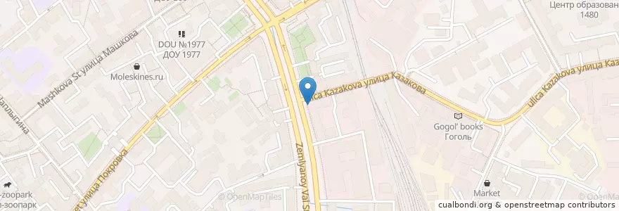 Mapa de ubicacion de Хинкальная en Russia, Distretto Federale Centrale, Москва, Центральный Административный Округ, Басманный Район.