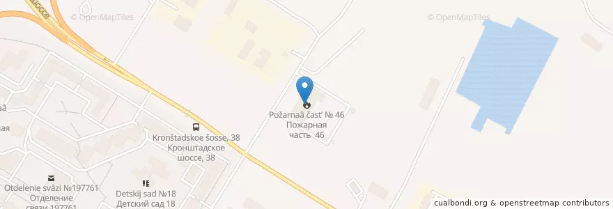 Mapa de ubicacion de Пожарная часть № 46 en Rusland, Северо-Западный Федеральный Округ, Oblast Leningrad, Sint-Petersburg, Кронштадтский Район, Кронштадт.