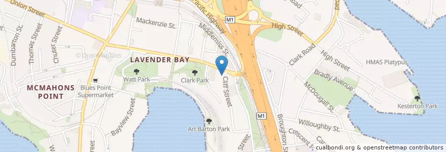 Mapa de ubicacion de St Gourmet en Australië, Nieuw-Zuid-Wales, North Sydney Council, Sydney.