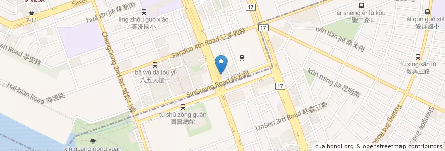 Mapa de ubicacion de 好樂迪三多店 en Taiwan, Kaohsiung, 苓雅區.