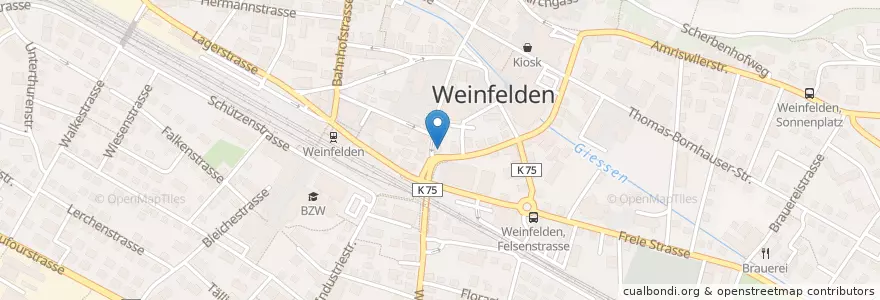 Mapa de ubicacion de Steffen Clair und Richard en 瑞士, Thurgau, Bezirk Weinfelden, Weinfelden.