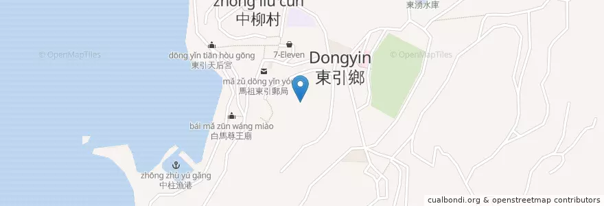 Mapa de ubicacion de Dongyin en Cina, Taiwan, Fujian, 東引地區限制水域, Fujian, 馬祖列島, Dongyin.