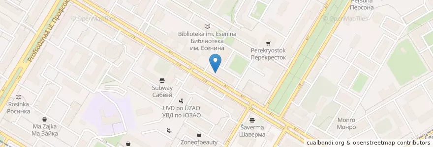 Mapa de ubicacion de Винни en Russland, Föderationskreis Zentralrussland, Moskau, Südwestlicher Verwaltungsbezirk, Академический Район.