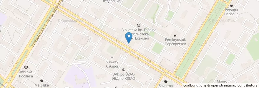 Mapa de ubicacion de Бабай клаб en Russia, Distretto Federale Centrale, Москва, Юго-Западный Административный Округ, Академический Район.