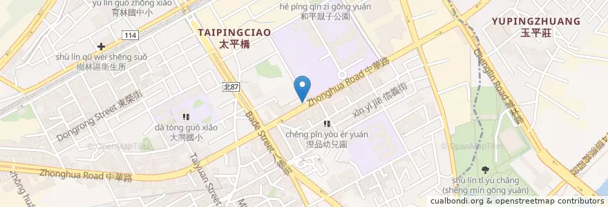 Mapa de ubicacion de 魷魚焿 en Tayvan, 新北市, 樹林區.