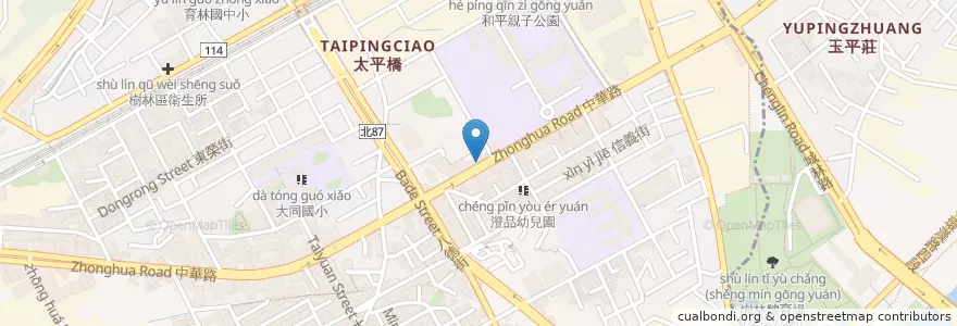 Mapa de ubicacion de 全多麥早餐 en Taiwan, Nuova Taipei, Distretto Di Shulin.