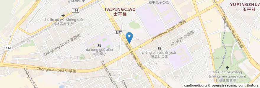 Mapa de ubicacion de 大腸麵線 en Taiwan, Nuova Taipei, Distretto Di Shulin.