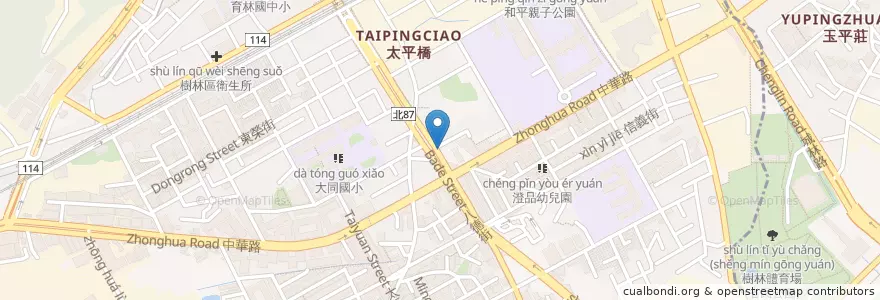 Mapa de ubicacion de 熱炒重口味 en Taiwan, Nuova Taipei, Distretto Di Shulin.